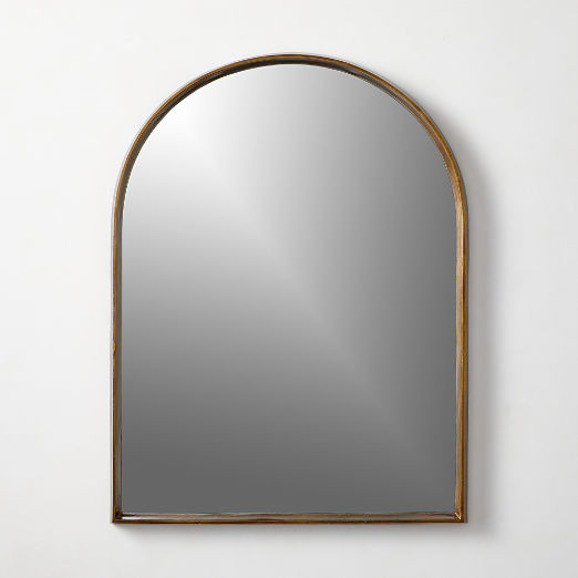 Tesou Arched Brass Cast Aluminium Wall Mirror 30''x40'' + Reviews | CB2 | CB2