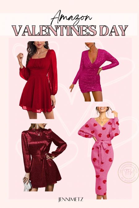 Valentine’s Day outfit. Valentine’s Day dress. Dresses. Red dress. Pink dress. Valentines day. 

#LTKunder100 #LTKSeasonal