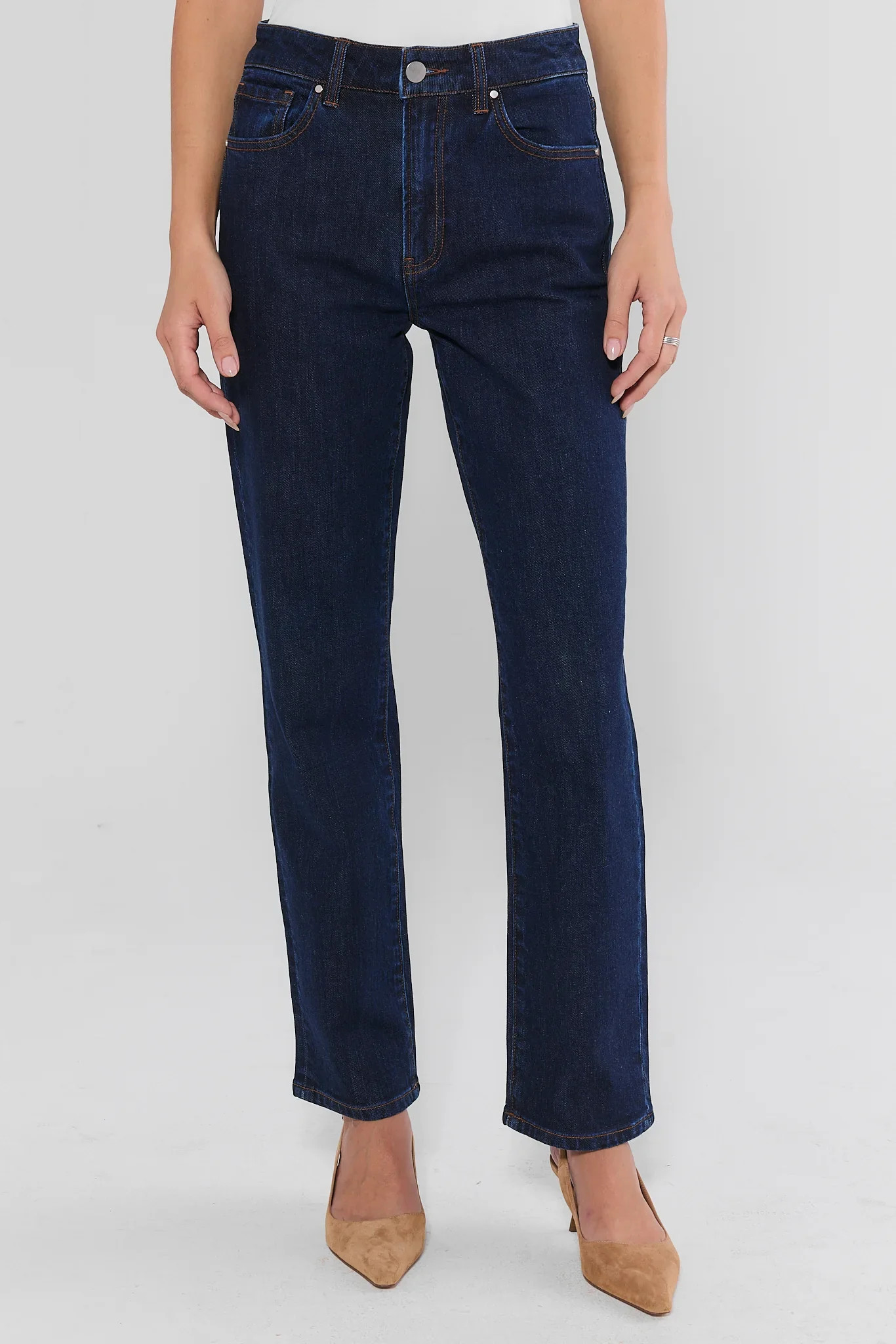 Molly Dark Wash Straight Leg Jeans | Avara