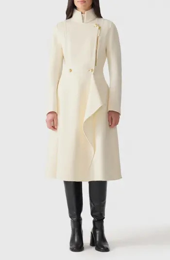 Annia Asymmetric Wool Double Face Coat | Nordstrom