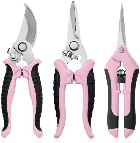 3 Pack Garden Pruning Shears, Stainless Steel Shears, Gardening Shears Scissors Pruning Shears fo... | Amazon (US)