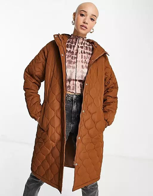 Brave Soul russette quilted coat | ASOS (Global)