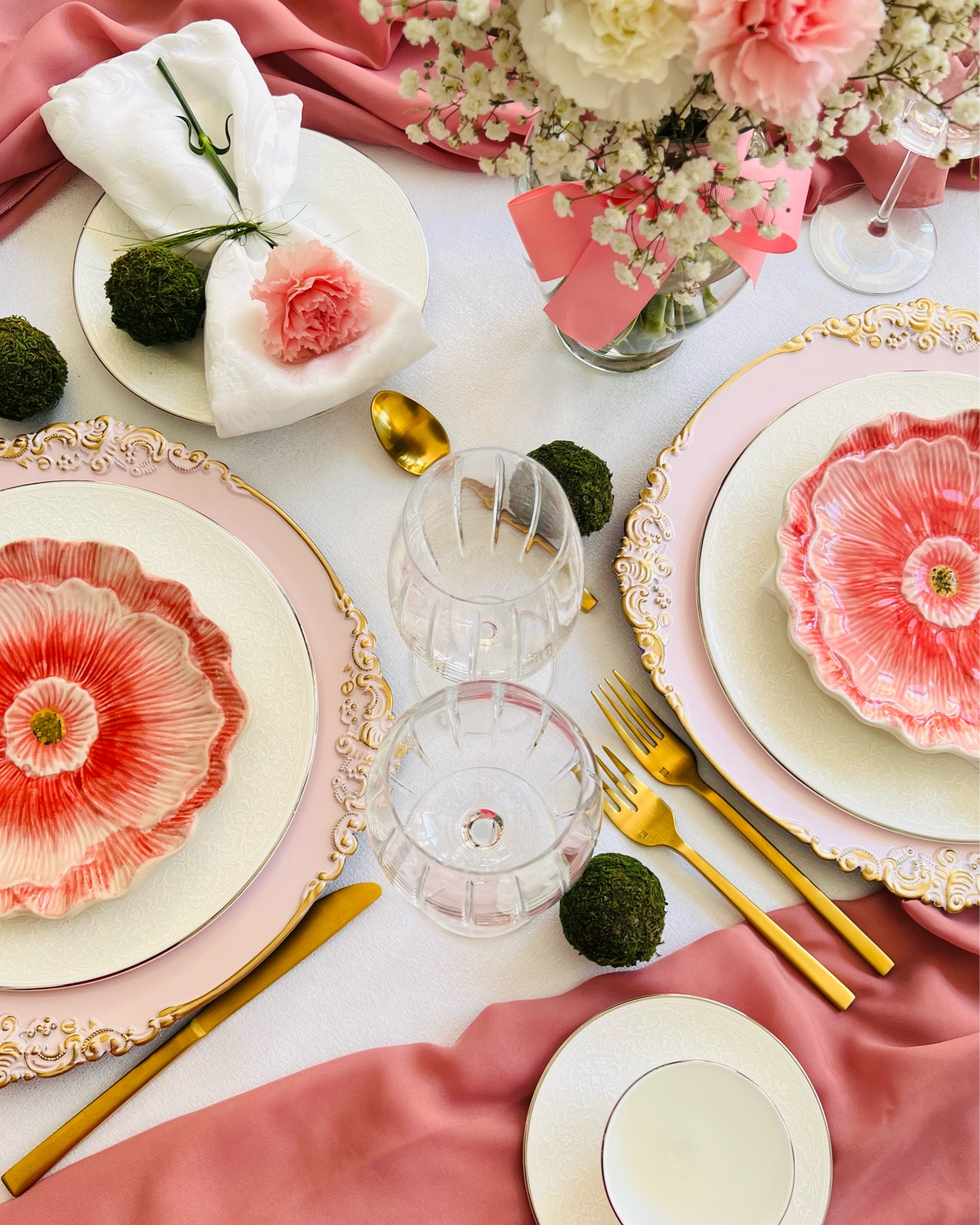 Spring tablescaping. Set pink and blooming table with me to celebrate spring. 
Table decor. 

#LTKSeasonal #LTKhome #LTKFind