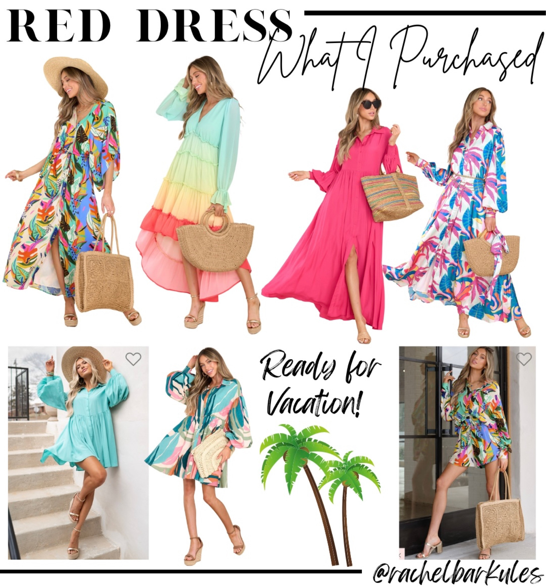 All of these pieces are perfect for a beach or tropical or resort vacation 🌴☀️