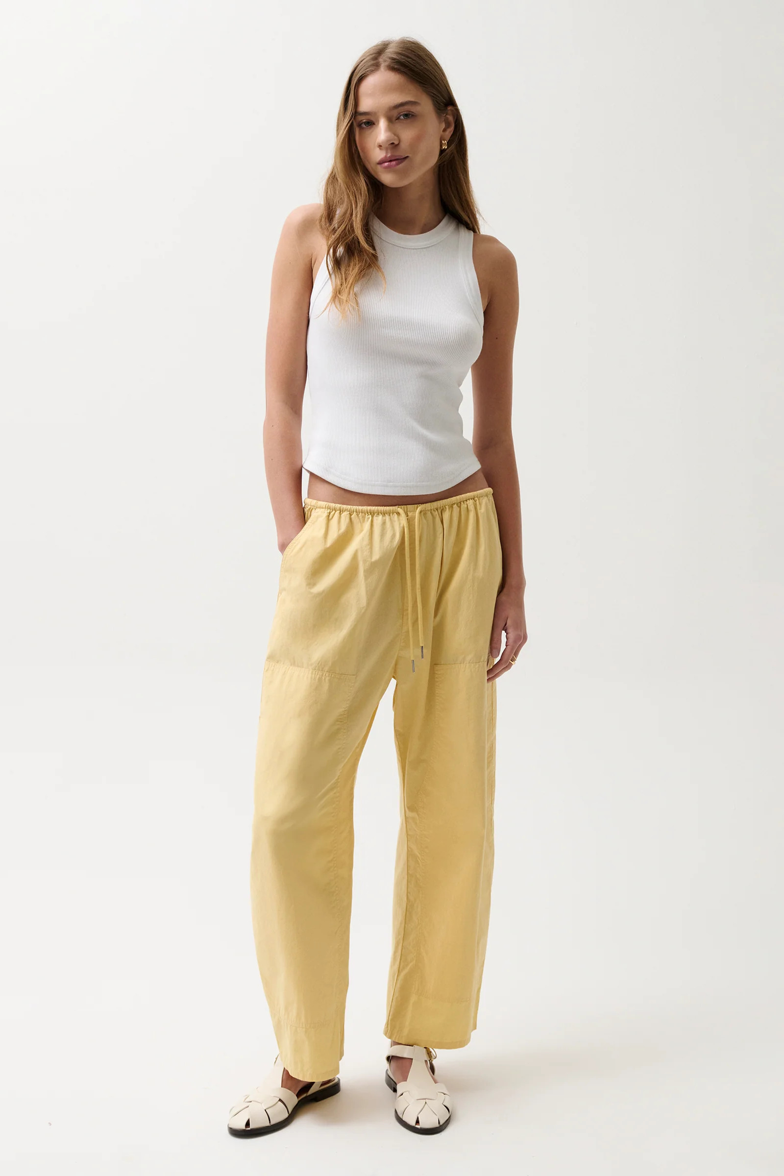 Theo Poplin Pant - Light Turmeric - P00116021-WR-LTUMR / LIGHT TUMERIC / L | Pistola Denim