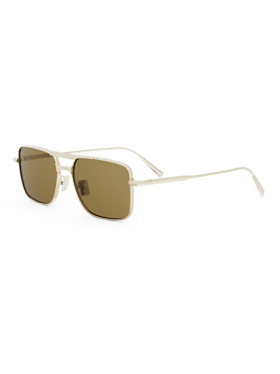 DiorBlackSuit S17U 56MM Rectangular Sunglasses | Saks Fifth Avenue