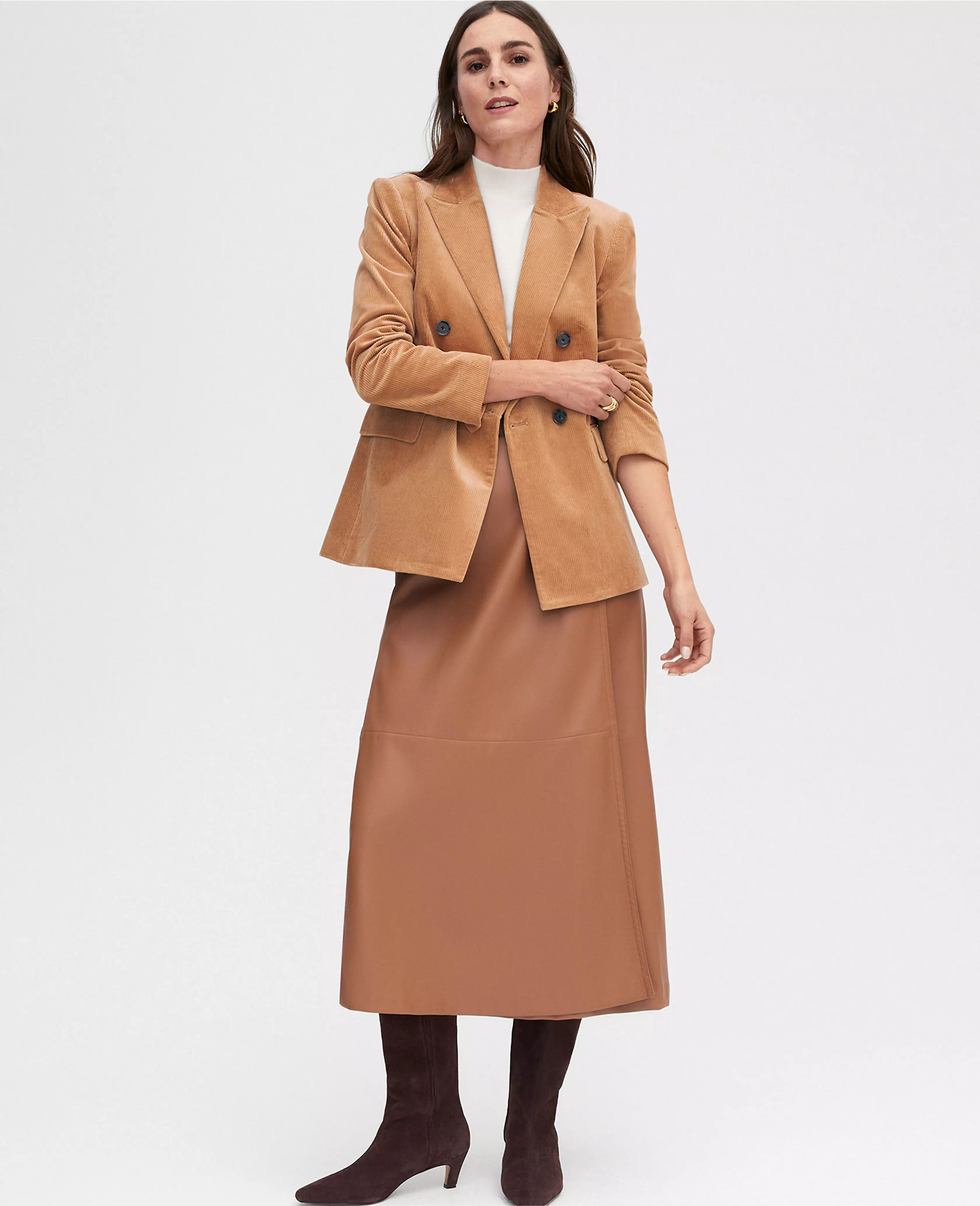 Corduroy Peak Lapel Blazer | Ann Taylor (US)