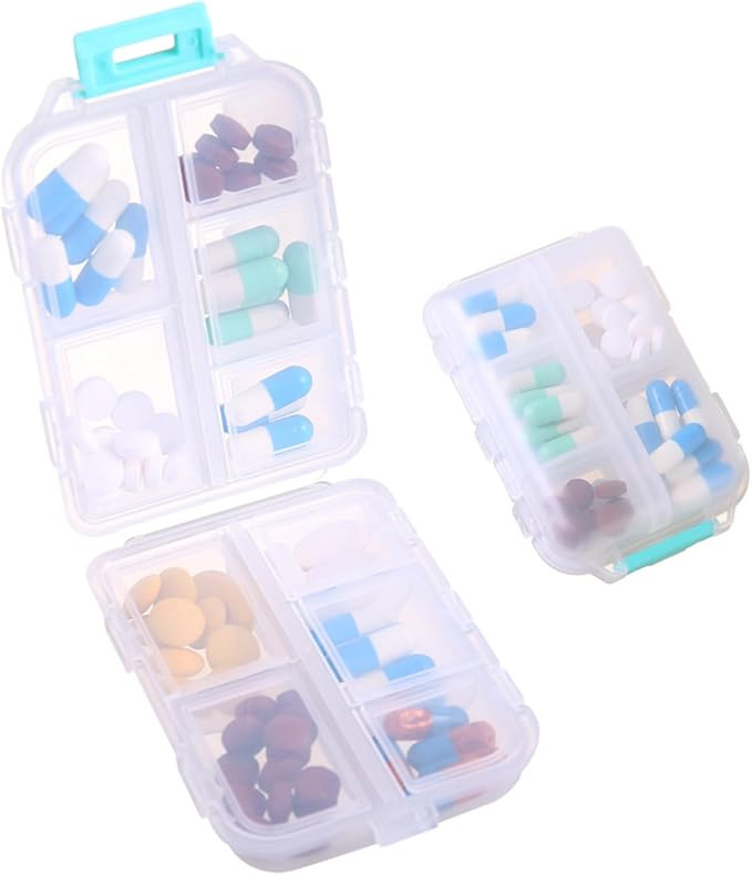 1Pack Travel Pill Organizer - 10 Compartments Pill Case, Compact and Portable Pill Box, Perfect f... | Amazon (US)