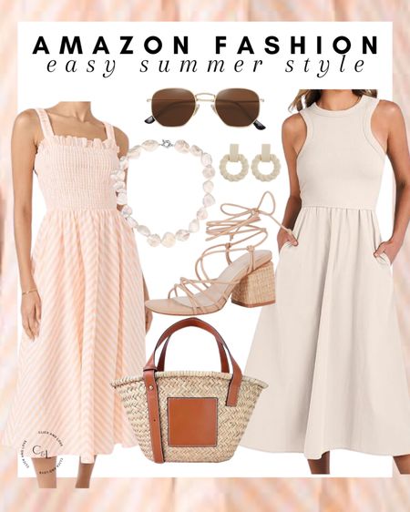 Amazon casual summer day fashion! A pretty dress is my favorite thing to wear after being in the sun all day. It makes me feel so pretty and so comfortable ☀️

Pool day, lake day, beach day, summer vacation style, summer edit, heels, slides, sandals, hand bag, tote bag, dresses, necklace, gold jewelry, ootd, Womens fashion, fashion, fashion finds, outfit, outfit inspiration, clothing, budget friendly fashion, summer fashion, wardrobe, fashion accessories, look for less, designer inspired, sunglasses, sunnies, statement earrings, Amazon, Amazon fashion, Amazon must haves, Amazon finds, amazon favorites, Amazon essentials #amazon #amazonfashion

#LTKSeasonal #LTKFindsUnder50 #LTKStyleTip