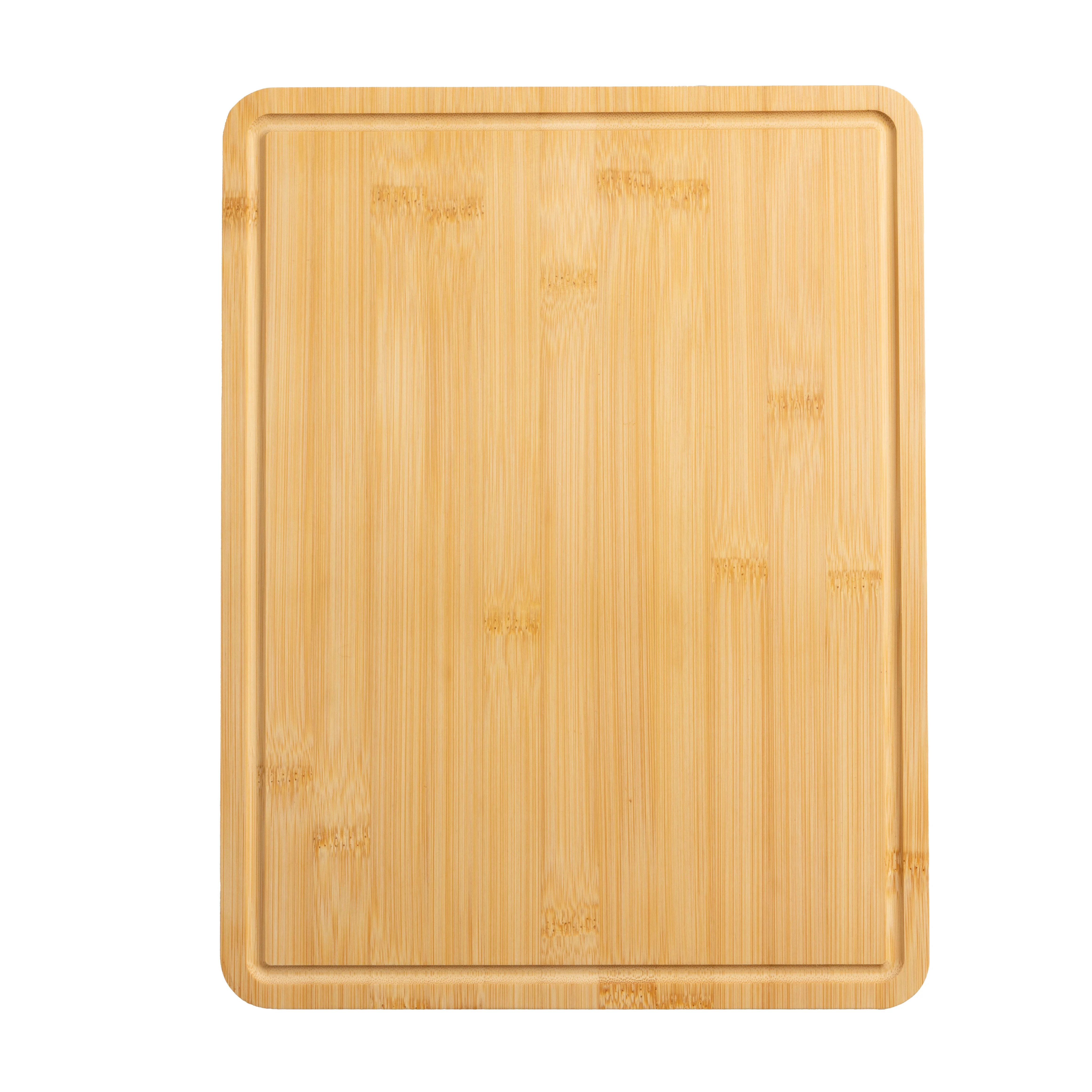 Mainstays 11" x 14.5" Non-slip Bamboo Cutting Board, 100% Natural Bamboo Color, with Juice Groove | Walmart (US)