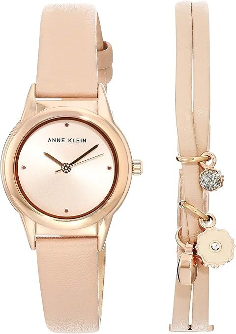 Anne Klein Women's Strap Watch and Bracelet Set | Amazon (US)