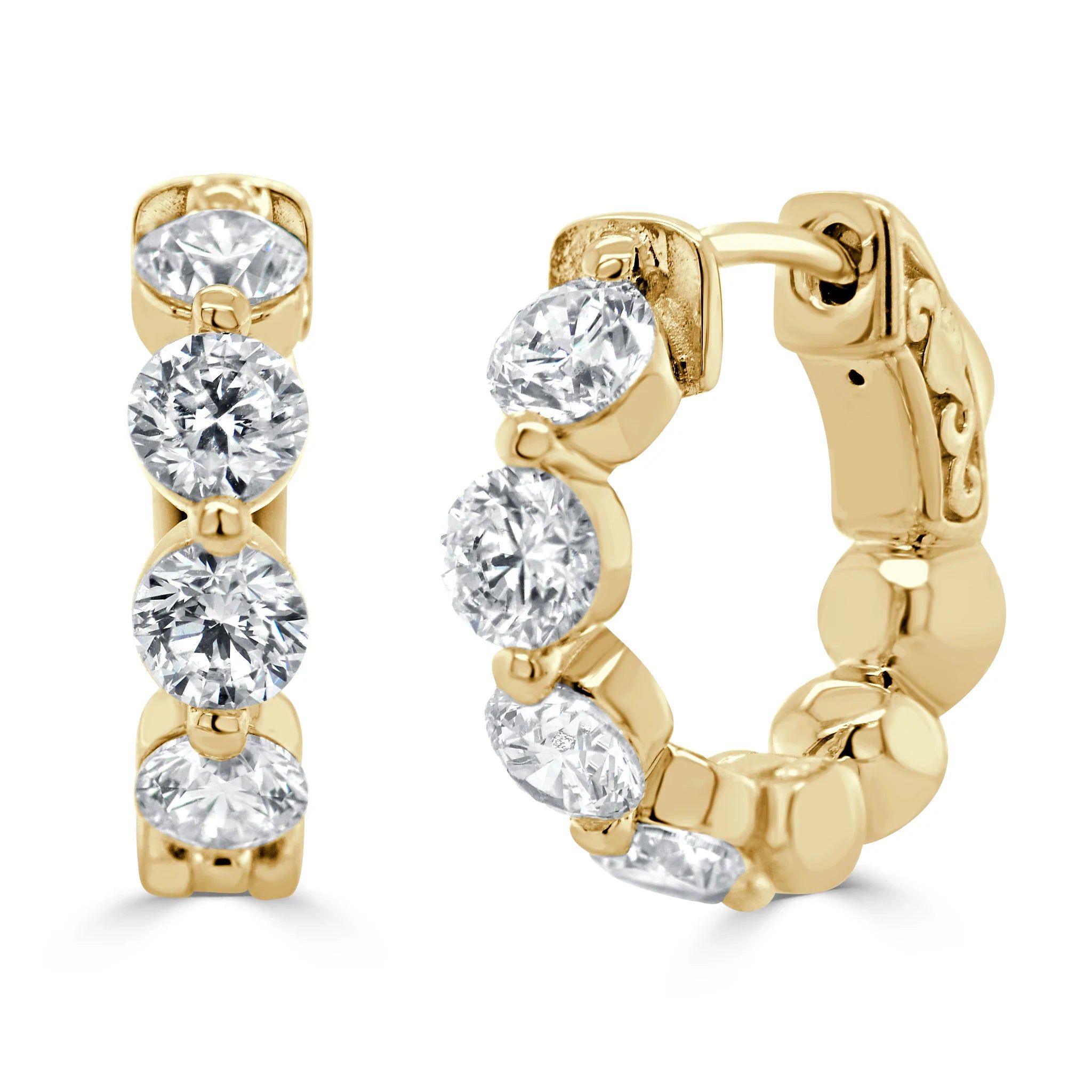 Mama's Charlie Cloud® Diamond Huggie Earrings 1.85 ctw | RW Fine Jewelry