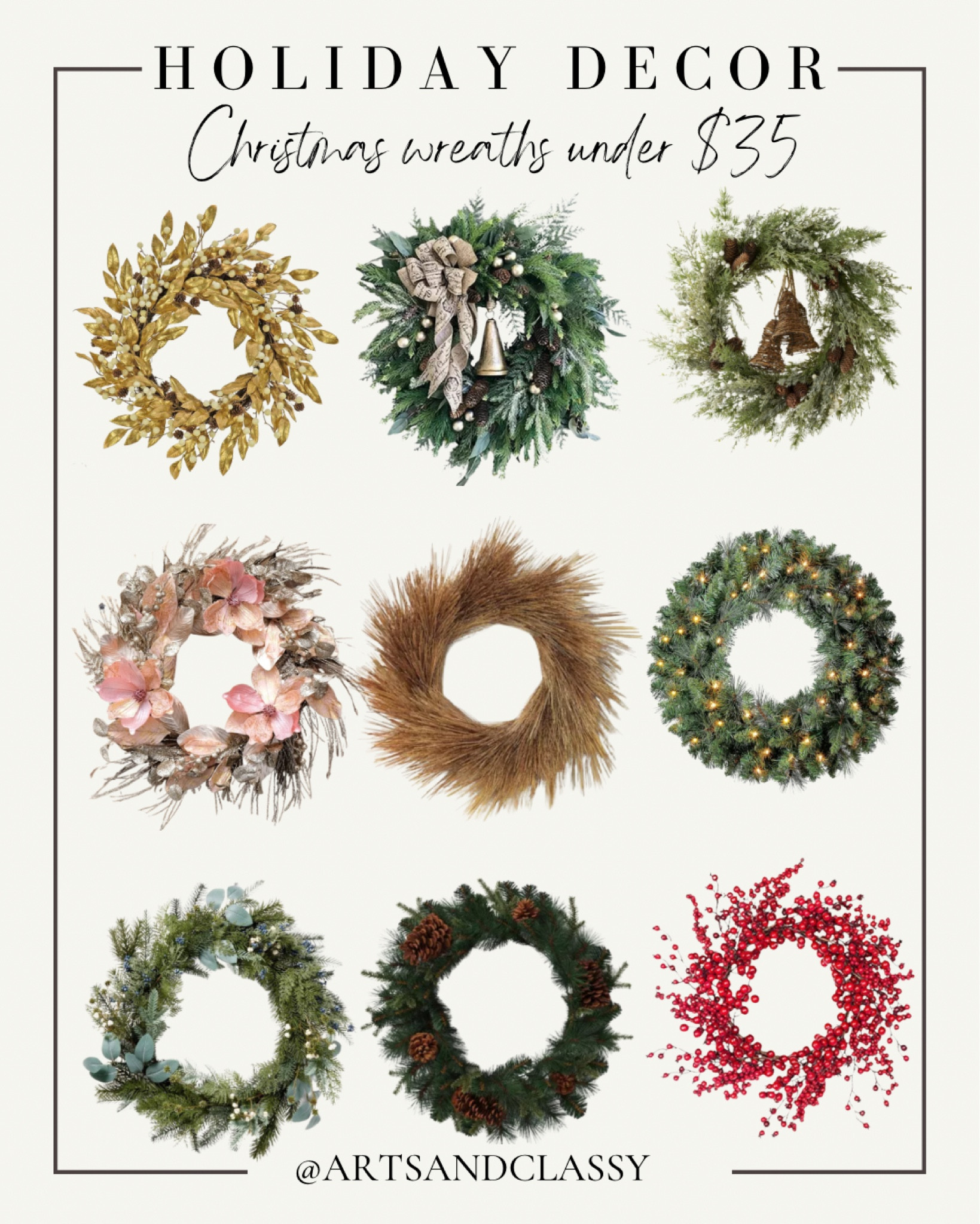 Add some Christmas magic to your home with these holiday wreaths under $35!

Porch decor | Christmas outdoor wreath | indoor wreath | holiday decor | Christmas decor | Amazon finds | Target finds | Walmart finds

#LTKSeasonal #LTKHoliday #LTKFindsUnder50