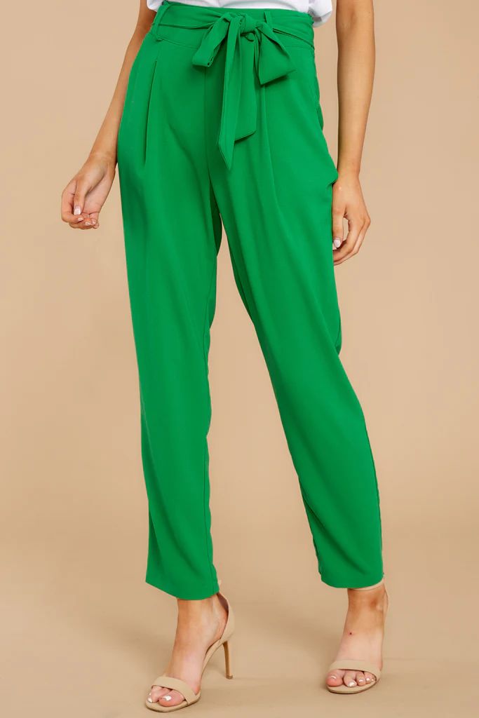 Call It Now Kelly Green Pants | Red Dress 