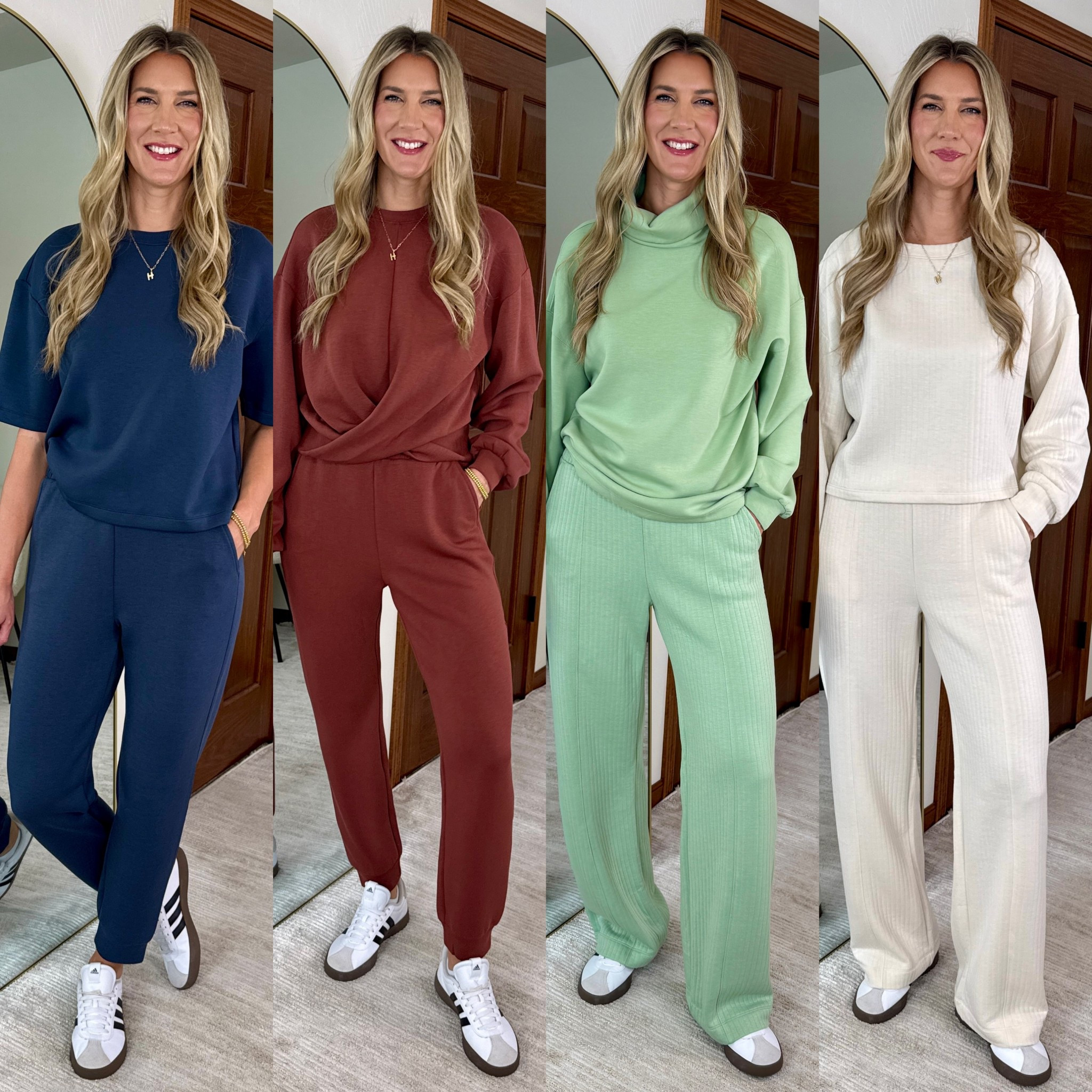 Wearing my true medium tall in all EXCEPT sized down one to small tall in all tops except  cream crop one. Typically they run big. 

Matching set, lounge set, air essentials, joggers, wide leg, travel set, sweatpants, winter outfit, comfy outfit 

#LTKTall #LTKFindsUnder50 #LTKSaleAlert

#LTKSaleAlert #LTKTall #LTKMidsize