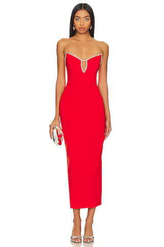 Runaway The Label Bec Midi Dress in Red from Revolve.com | Revolve Clothing (Global)