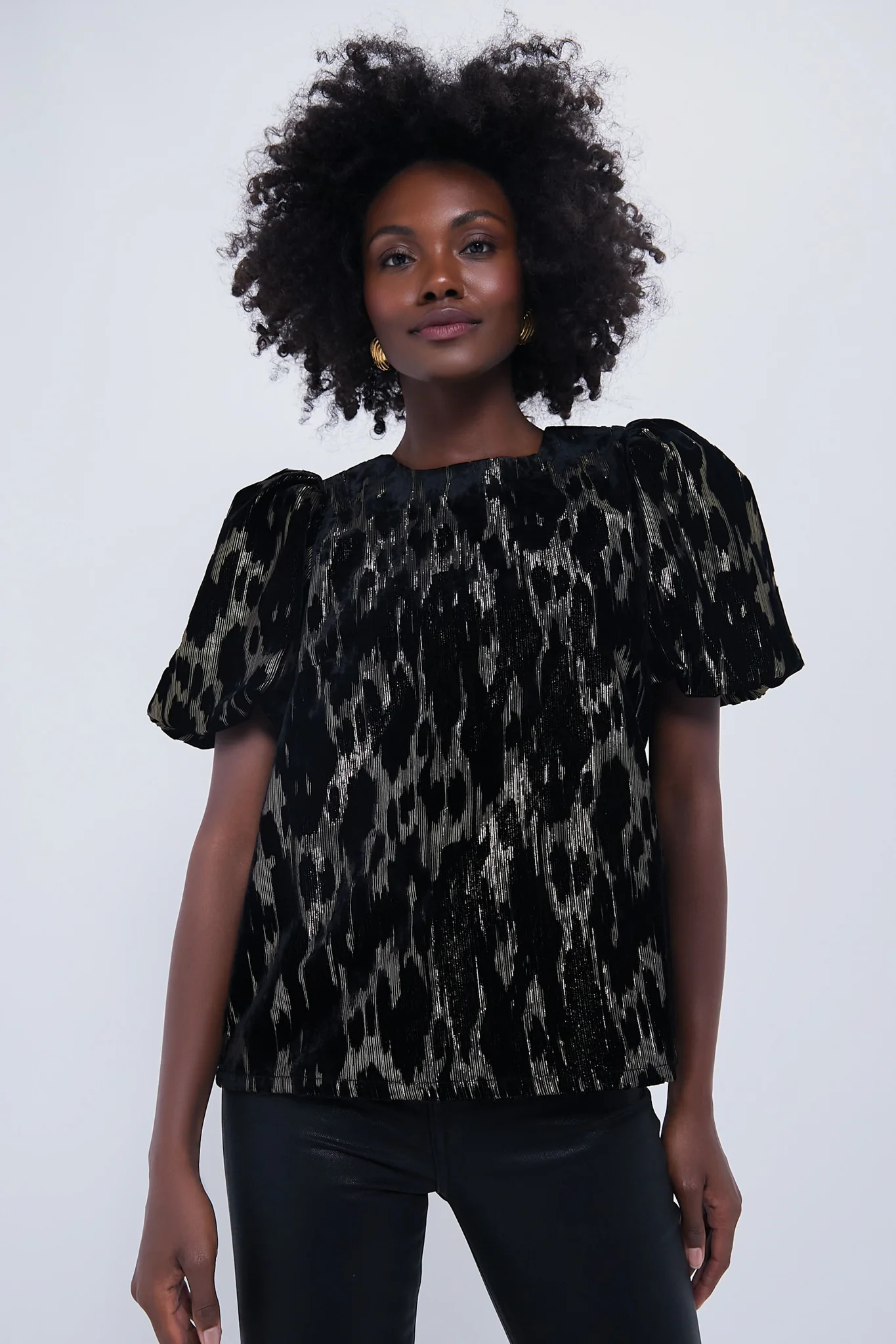 Metallic Velvet Burnout Lyla Blouse | Tuckernuck (US)