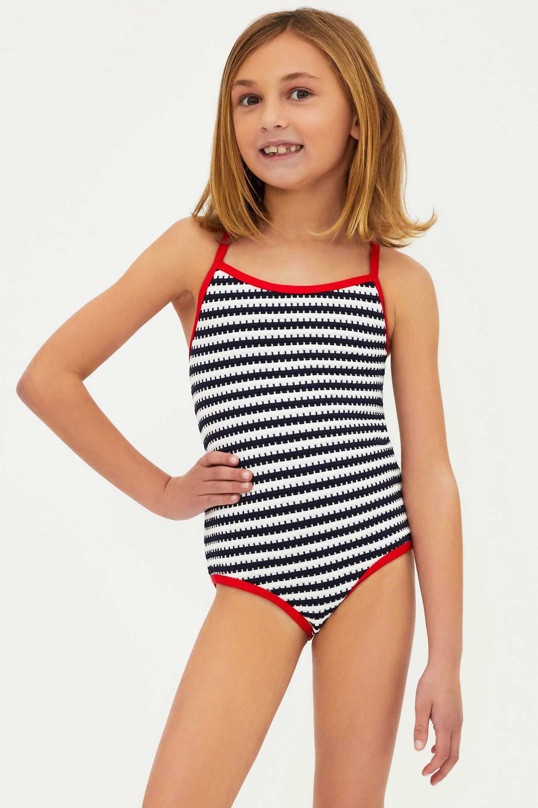 Little Julia One Piece Indigo Midnight | Girl's One Piece Swimsuit | Beach Riot | Beach Riot