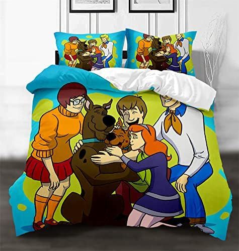 DWUNK Cartoon Dog Duvet Cover Set,Cute Dog Quilt Cover for Kids,3Pcs KAV Bed Set (Twin 68x86in,f) | Amazon (US)