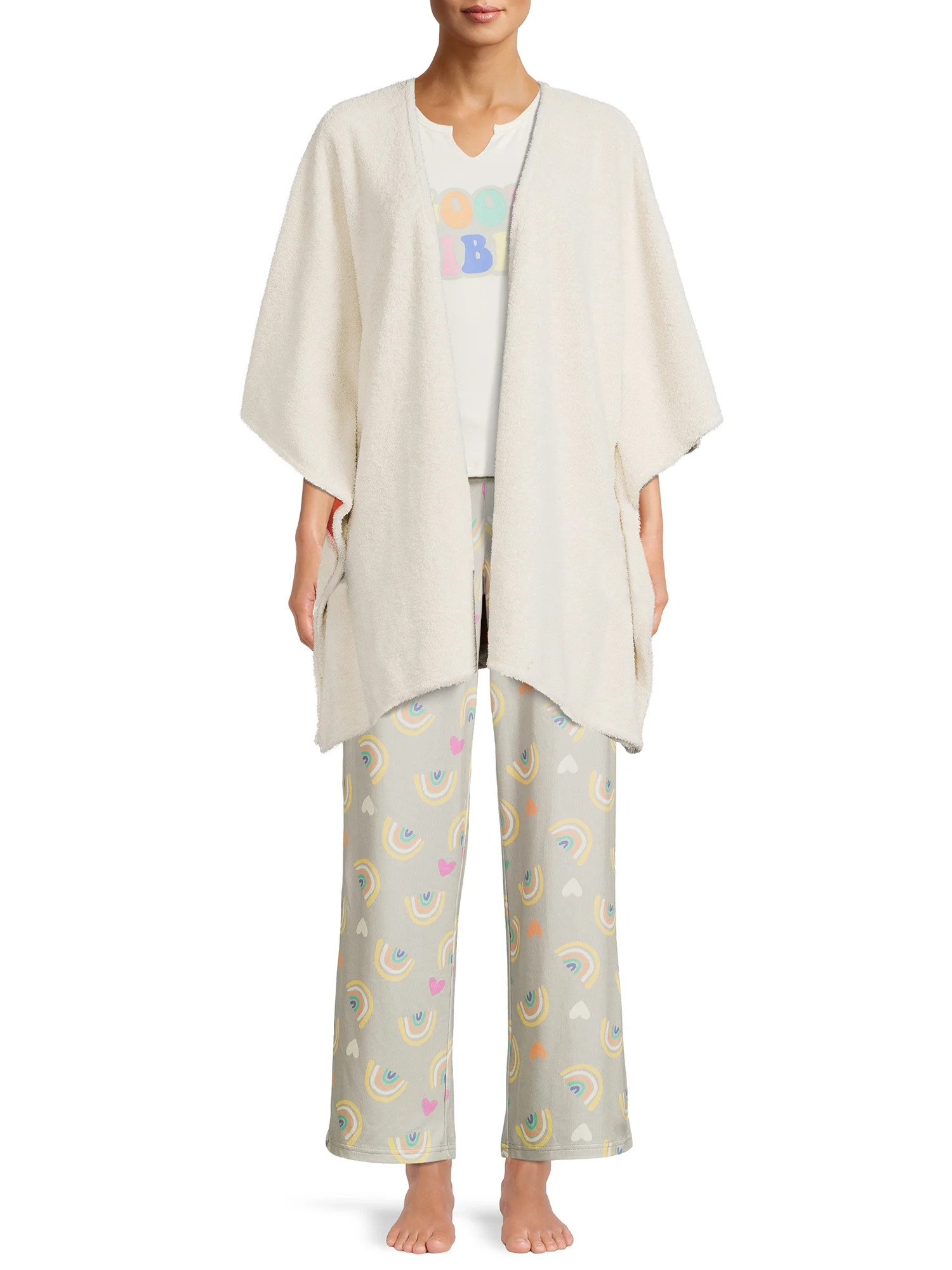 Love At First Sight Juniors’ Plush Teddy Sleep Poncho | Walmart (US)