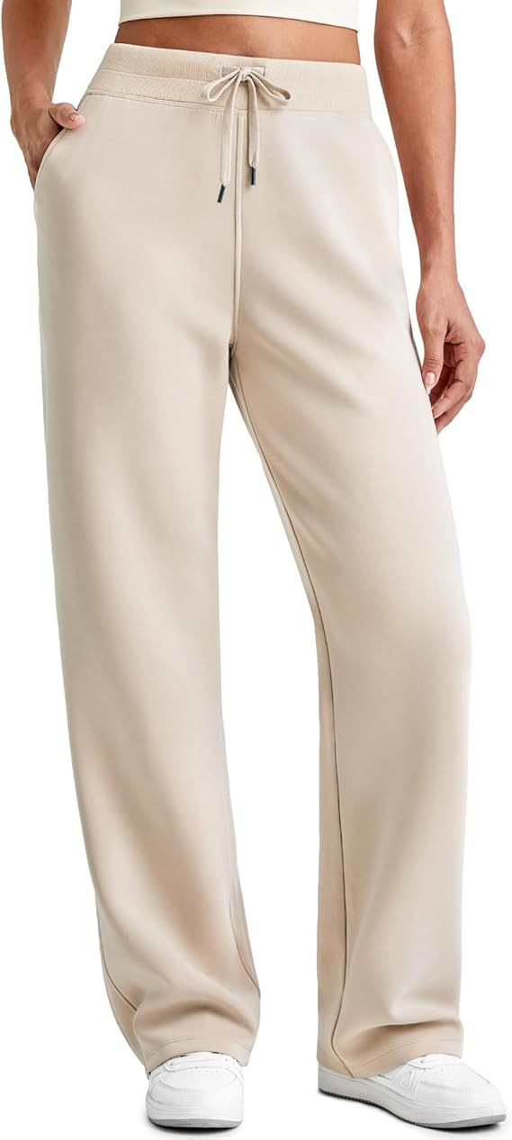 G4Free Smoofit Modal Soft Women Wide Leg Sweatpants Drawstring Casual Lounge Dress Pants with Poc... | Amazon (US)