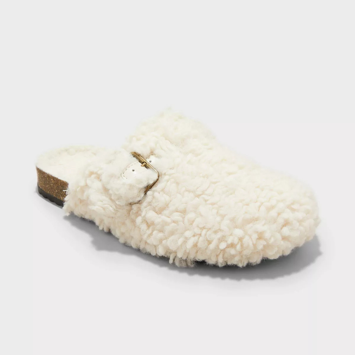 Girls' Faux-Shearling Loafer Slippers - Cat & Jack™ Ivory | Target