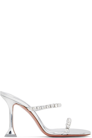 Silver Gigi Slipper 95 Heeled Sandals | SSENSE