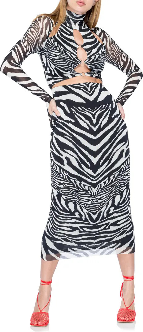 AFRM Brie Long Sleeve Cutout Midi Dress | Nordstrom | Nordstrom