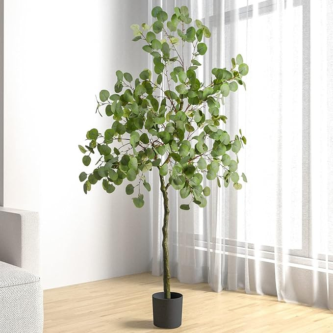 Eucalyptus Tree - Artificial Trees for Home Decor Indoor, Floor Plants for Living Room Decor, Fau... | Amazon (US)