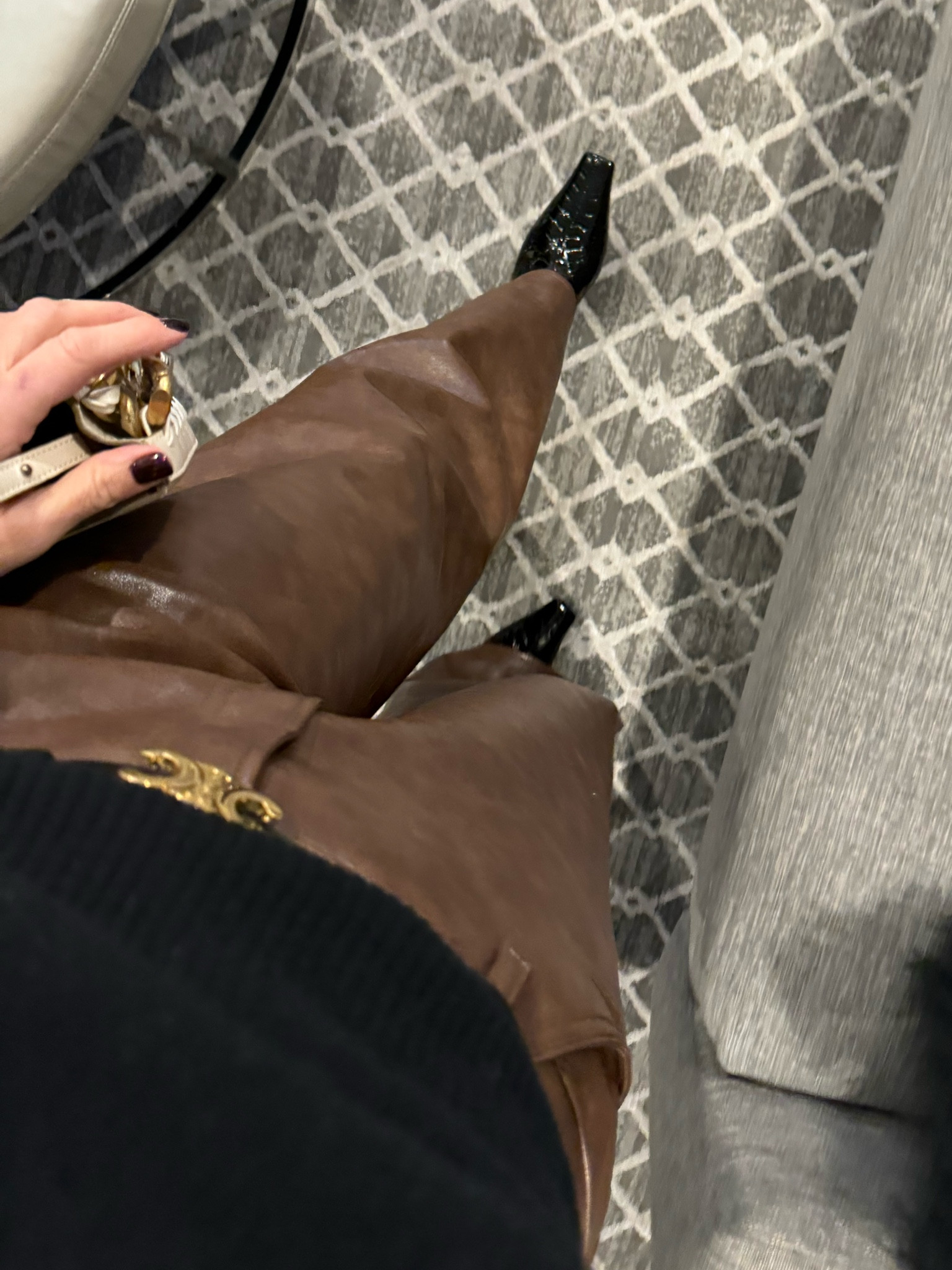 Agolde
Faux leather and Khaite boots 

#LTKworkwear #LTKstyletip #LTKshoecrush