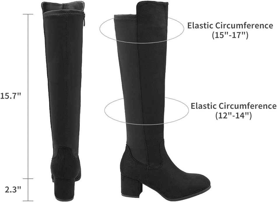 DREAM PAIRS Women's Knee High Stretchy Fashion Boots | Amazon (US)