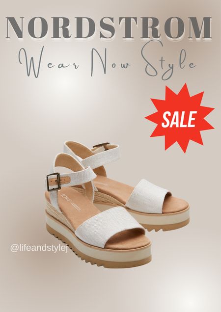 Step into summer with style and savings with the TOMS Diana Platform Wedge Sandal for women, now on sale! The strappy upper adds a touch of sophistication, making them perfect for any occasion. Whether you're dressing up for a special event or keeping it casual on a weekend getaway, these sandals will elevate your look with effortless elegance. 

#LTKshoecrush #LTKsalealert #LTKover40