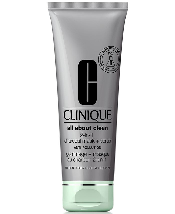 Clinique All About Clean™ 2-in-1 Charcoal Face Mask + Scrub, 3.4-oz. & Reviews - Skin Care - Be... | Macys (US)