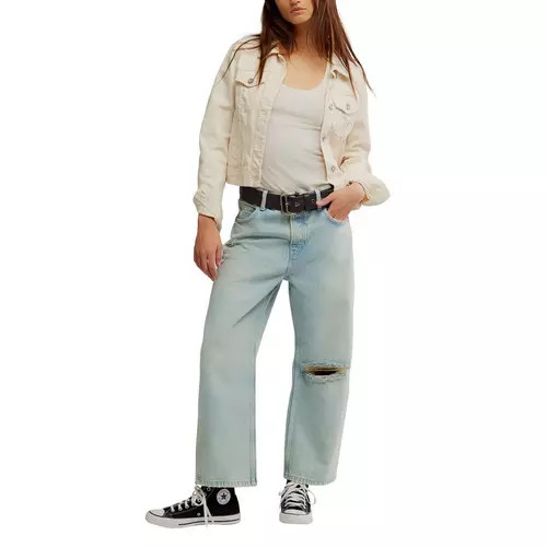 Women's Free People We The Free Deep Trance Dropped Relaxed Fit Boyfriend Jeans | Scheels Sports