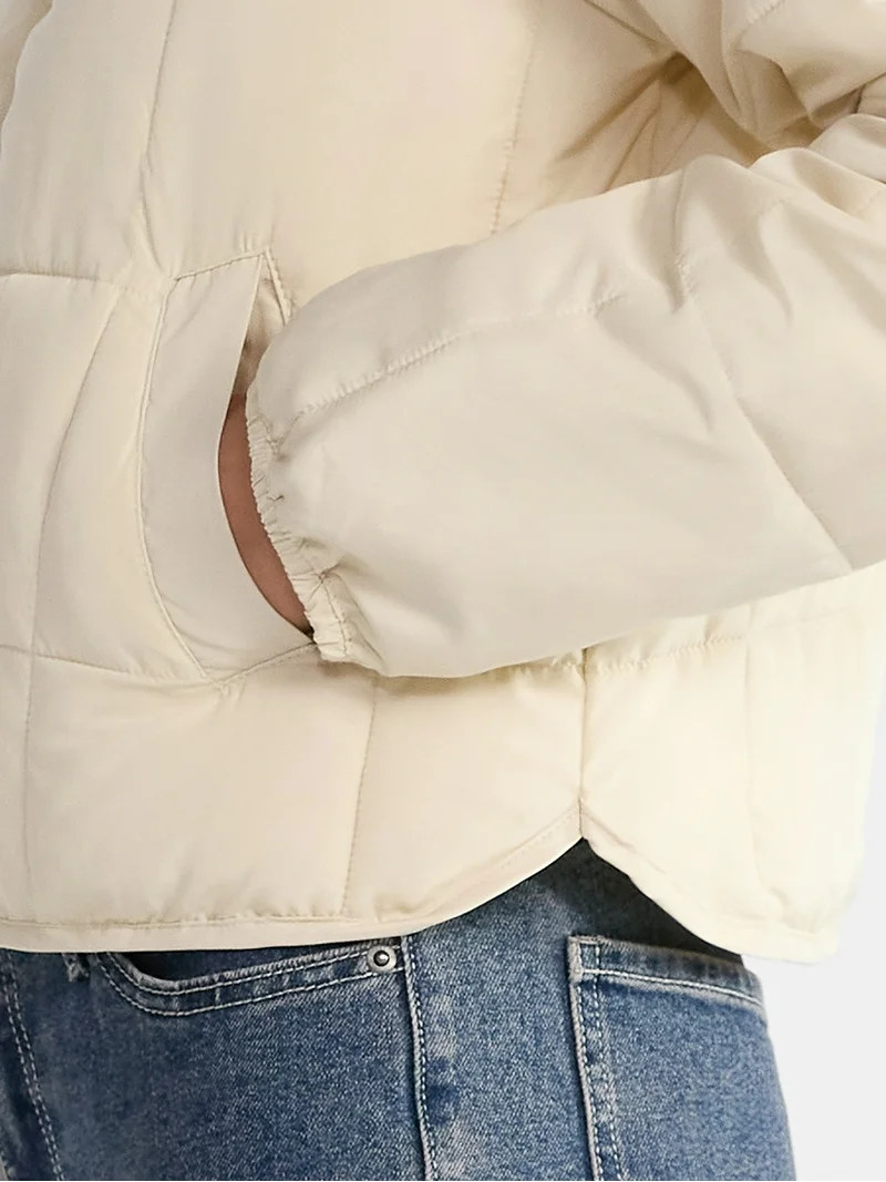 No Boundaries Packable Puffer Jacket, Women's and Women's Plus Sizes XS-4X | Walmart (US)