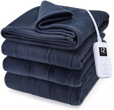 Sunbeam Royal Ultra Fleece Heated Electric Blanket Full Size, 84" x 72", 12 Heat Settings, 12-Hou... | Amazon (US)