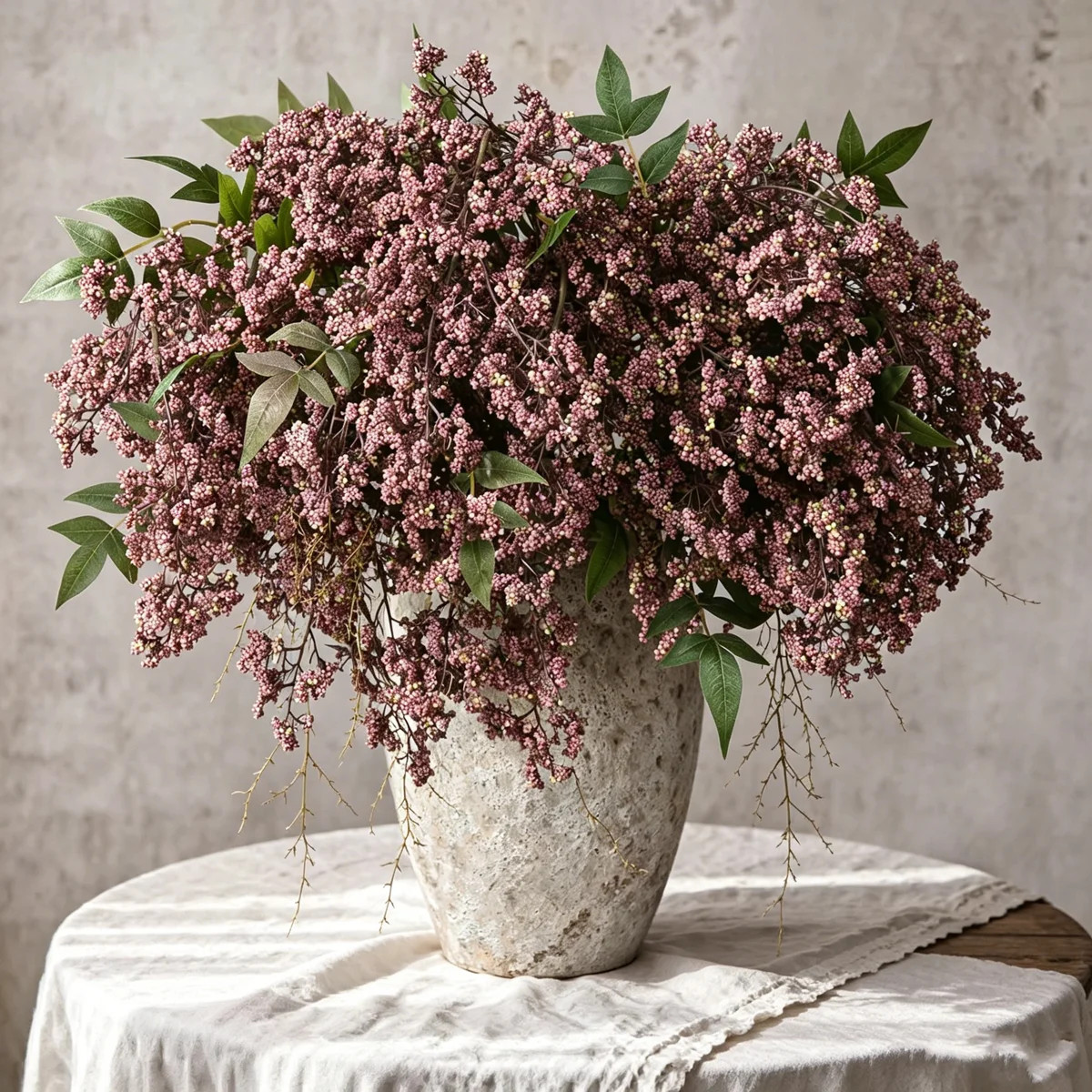 3 Pieces Fake Berry Greenery Stems, Realistic Artificial Nandina & Sedum Floral Picks in Dusty Pl... | Wayfair North America