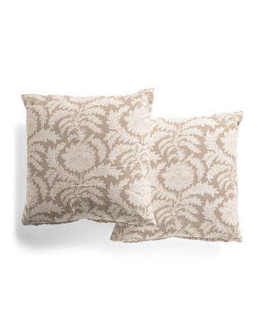 2pk 20x20 Artichoke And Block Print Decorative Pillows | Throw Pillows | Marshalls | Marshalls