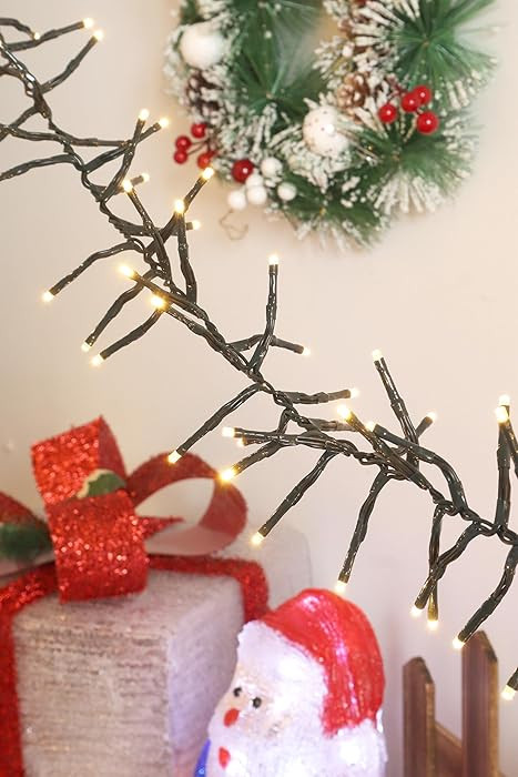 LED Cluster String Lights 8 Lighting Modes Led Tree Lights Waterproof with Memory and Timer Funct... | Amazon (US)