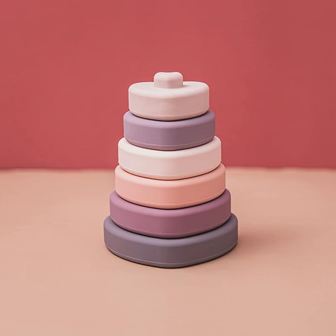 Baby Step Silicone Stacking Toys for Babies – Soft Building Tower & Baby Teether, Educational R... | Amazon (US)
