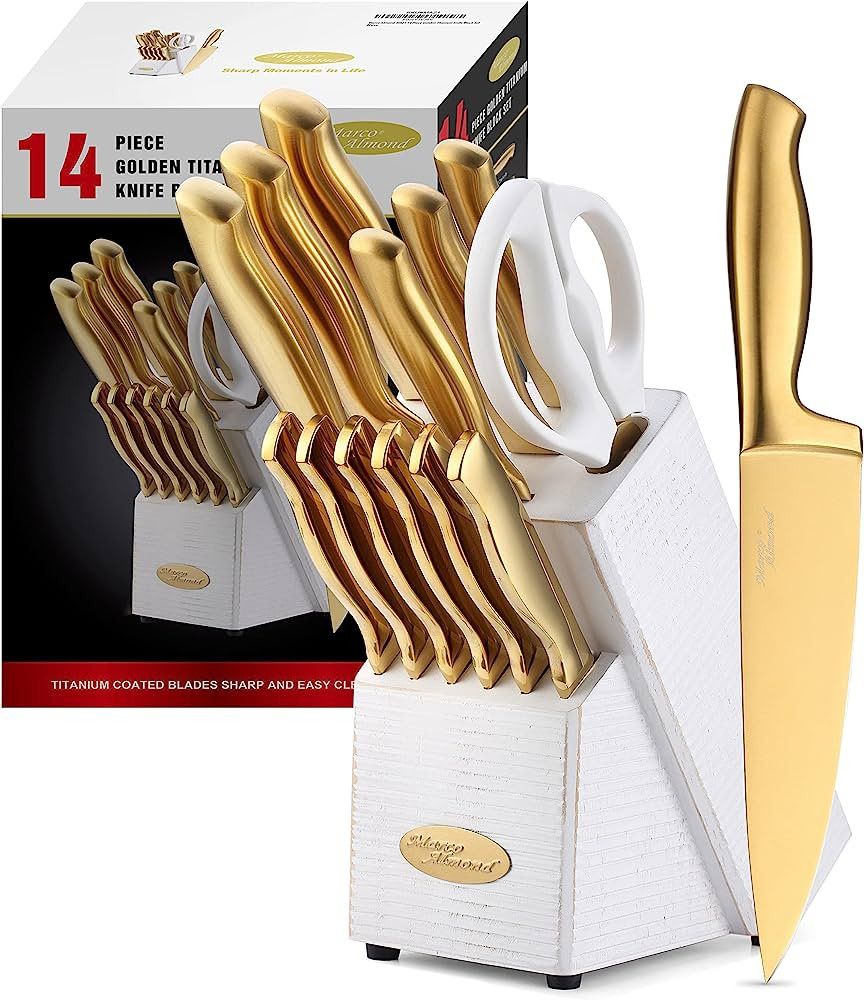 Knife Set-Marco Almond® MA21 Luxury Amazon kitchen finds amazon essentials amazon finds | Amazon (US)
