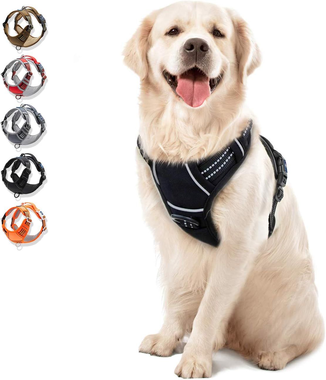 WALKTOFINE Dog Harness No Pull Reflective, Comfortable Harness with Handle,Fully Adjustable Pet L... | Amazon (US)