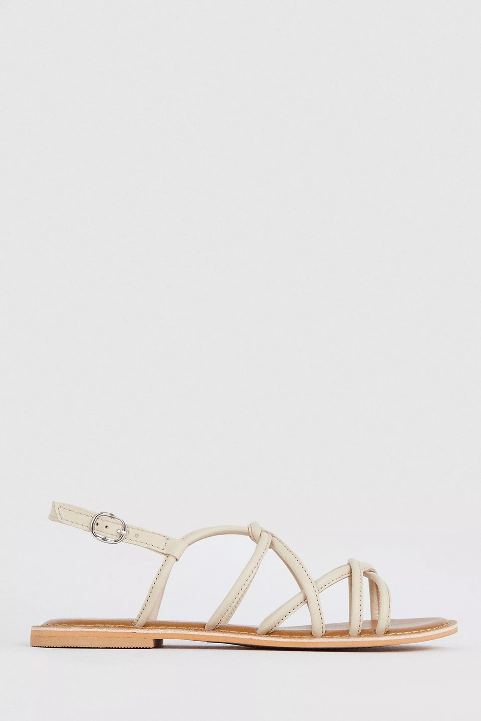 Sandals | Leather Knot Flat Sandals | Oasis | Oasis UK & IE