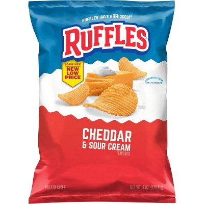 Ruffles Cheddar And Sour Cream Potato Chips - 8oz | Target