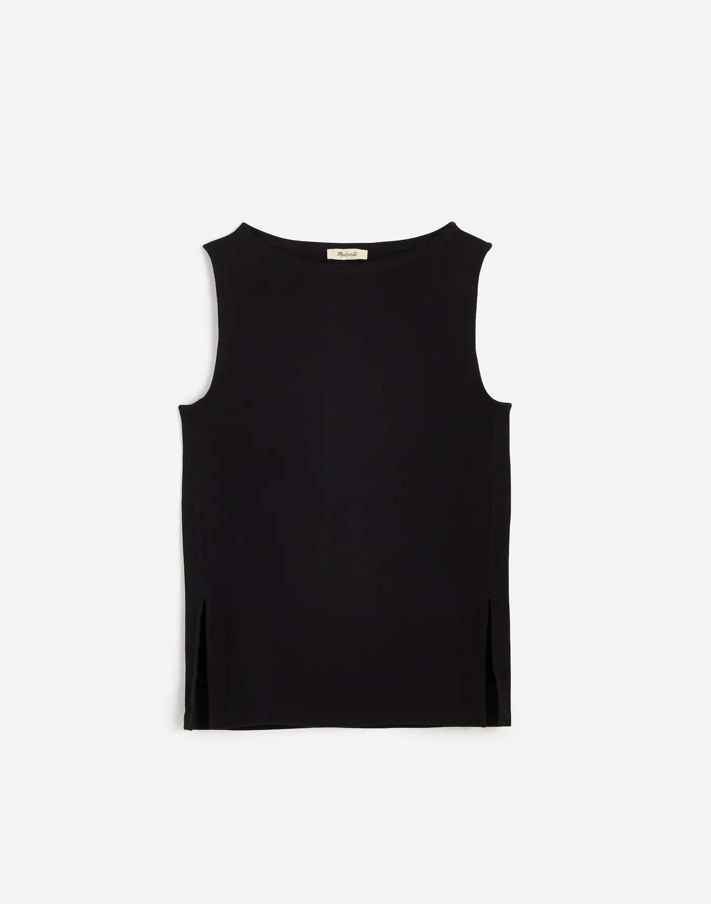 Sleeveless Boatneck Side Slit Tee | Madewell | Madewell