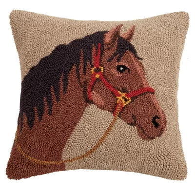 Horse Wool Throw Pillow | Wayfair North America