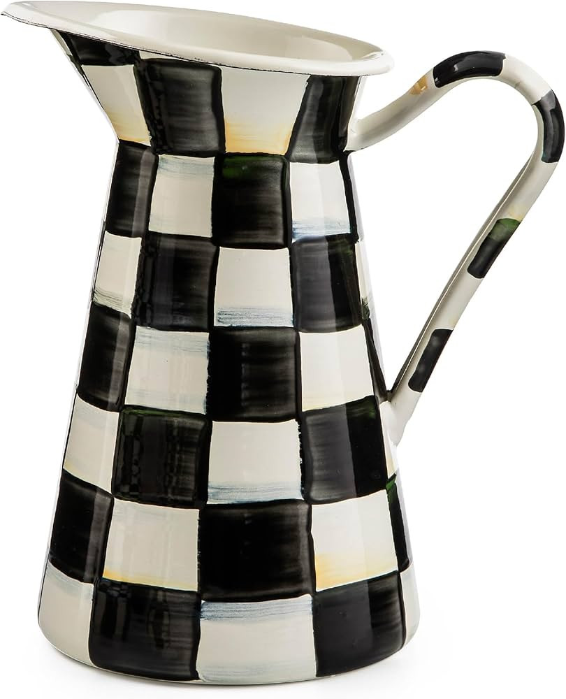 MACKENZIE-CHILDS Practical Enamel Pitcher with Spout, Drink Pitcher for Iced Tea or Water, Flower... | Amazon (US)