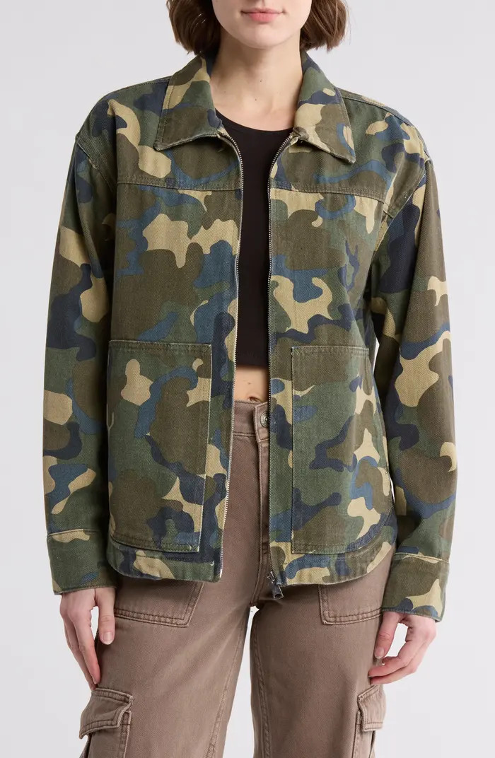 Steve Madden Camo Denim Utility Shacket | Nordstromrack | Nordstrom Rack