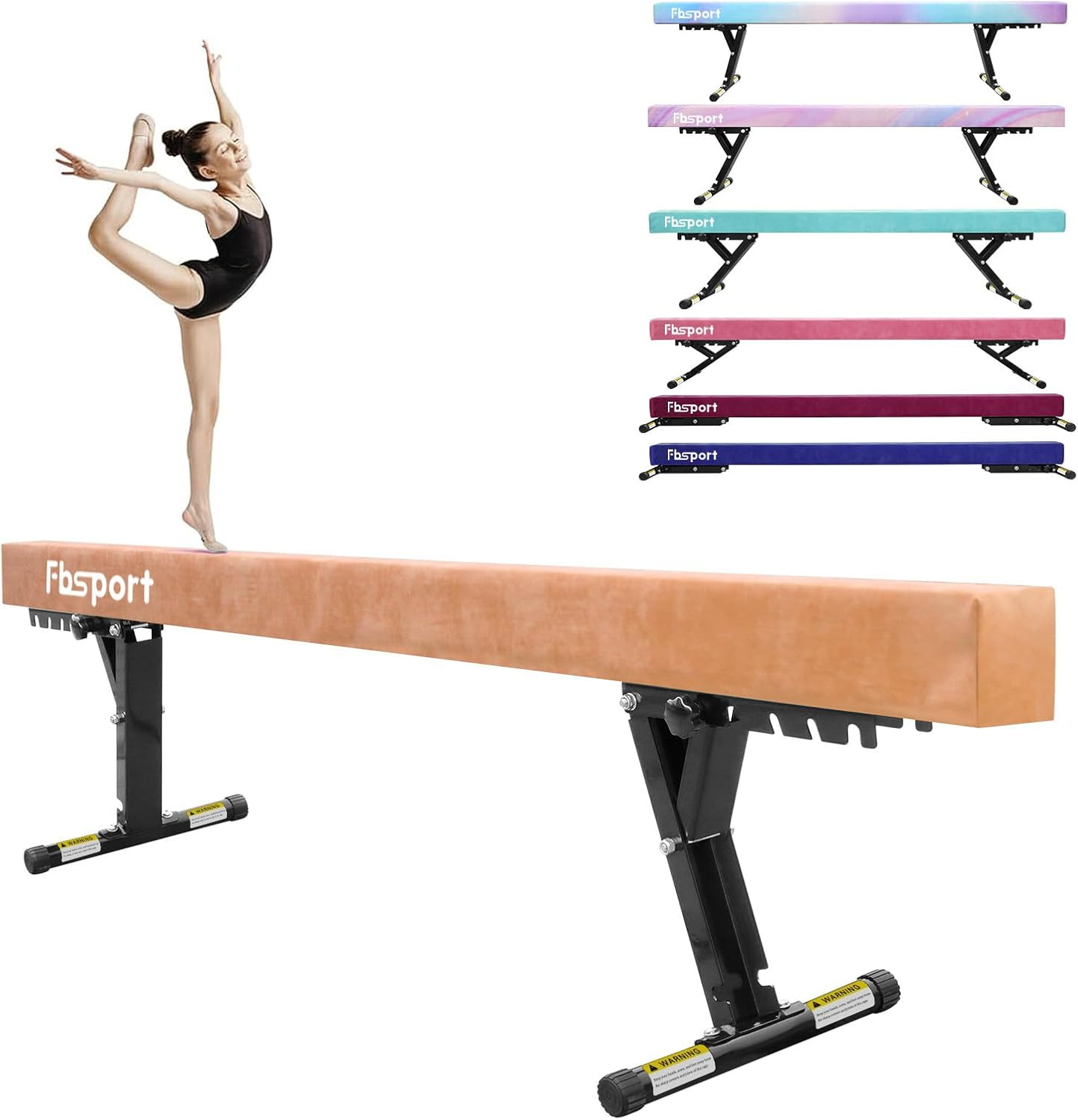 FBSPORT 8ft Adjustable Balance Beam: High and Low Floor Beam Gymnastics Equipment for Kids/Adults... | Amazon (US)