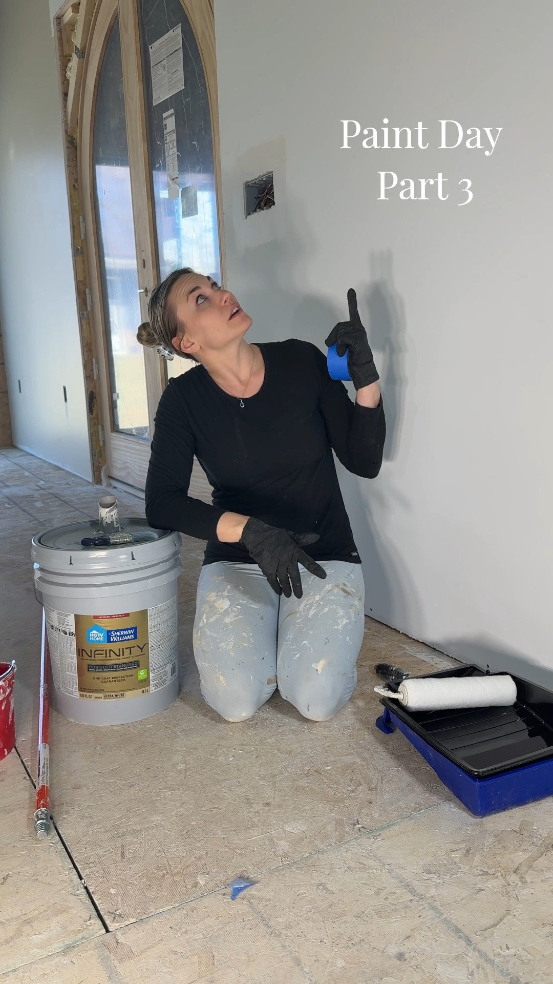 The beautiful part of painting at this stage of the renovation is that we hardly have to tape anything!  We had no floors, no doors, no trim, no outlets/switches - there’s nothing! Other than the ceiling line. 

We’re 9 gallons of paint in and we have 12 more to go 😳

#LTKHome #LTKdayinmylife